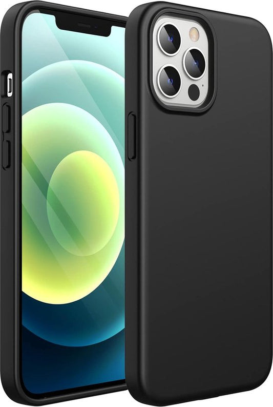 Podec Phone Case Black Suitable For iPhone 12 pro max Case And Screen Protector Protective Glass