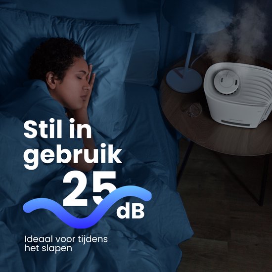 Humidificateur Auronic - 5 litres - Convient au salon, au bureau, à la chambre à coucher, à la chambre de bébé et plus encore - Sans BPA - Blanc