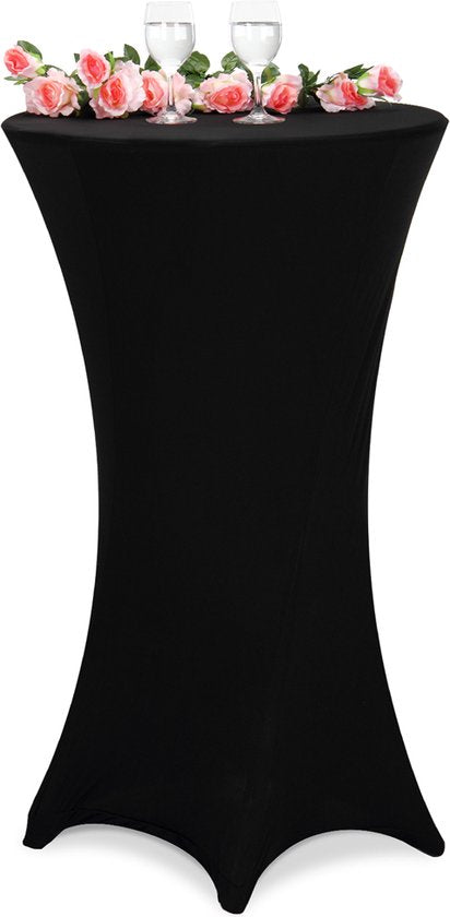 Deuba Bartable Jupe Nappe Stretch 30°C Lavable Ø 60 cm Noir