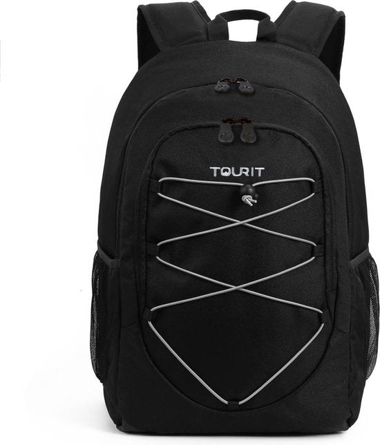 Sac à dos isotherme (25L) - Contient 28 canettes - Sac à lunch pour femmes et hommes - Noir