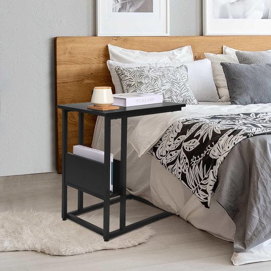 Table basse - Table d'appoint - Table de salon - Table de séjour - Table d'appoint - Noir - 55x36x59.5cm