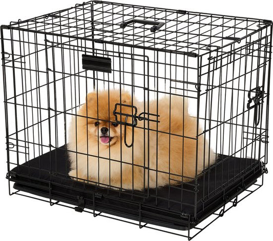 Brixy Dog Bench - Banc pour chien - Taille S - Pliable - 61 x 43 x 49 CM - 2 portes - Noir