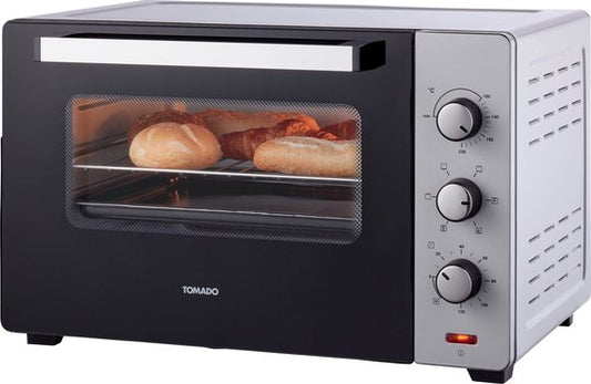 Tomado TEO4500S - Four posable - 45 Litres - 2000 Watt - Air chaud - 3 niveaux d'encastrement - Argent
