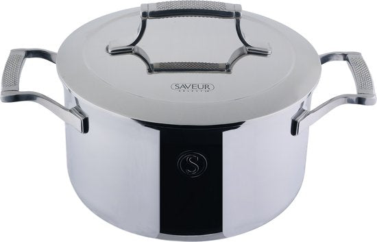 Cocotte avec couvercle - Saveur Selects - Ø22.9 cm - Acier inoxydable - Sans PFAS - Compatible induction et four