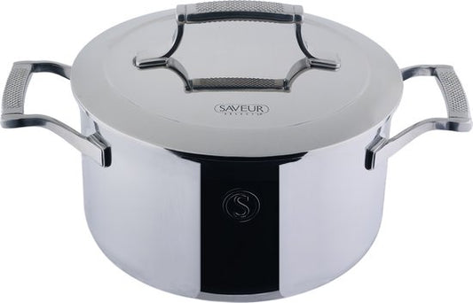 Cocotte avec couvercle - Saveur Selects - Ø22.9 cm - Acier inoxydable - Sans PFAS - Compatible induction et four
