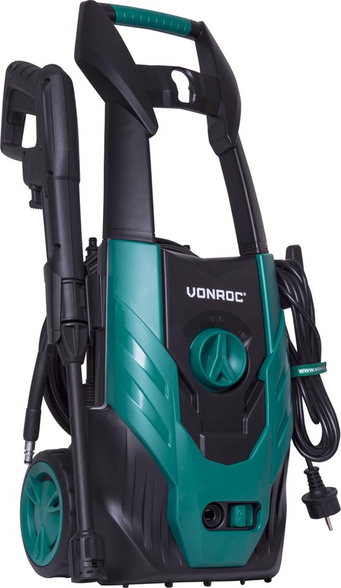 VONROC Nettoyeur haute pression V14-1 - 1400W - 110 bar - 390 l/h - tuyau de 5m, buses et accessoires inclus