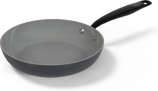 BE Living Essential Poêle à frire - Ø 20 cm - Céramique - Sans PFAS - Induction - Gris