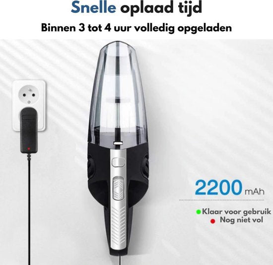 Aspirateur à main Turbo-7 - VAIVE - Aspirateur sans fil - Accessoires inclus - Noir / Gris