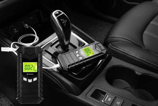 Ethylotest Vlectro - Ethylotest numérique - Rechargeable par USB - Embouts buccaux inclus - Design compact