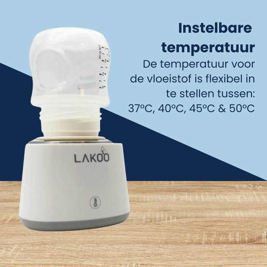 LAKOO Chauffe-biberon numérique - Alimentation bébé - Sans fil - Modèle 2024 - jusqu'à 6x le réchauffement sans électricité