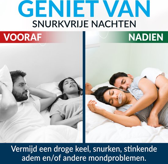 PurelyGoods® Ruban buccal - 90 pièces - Anti ronflement - Ruban buccal - Ruban de bouche - Myotape - Pansements buccaux