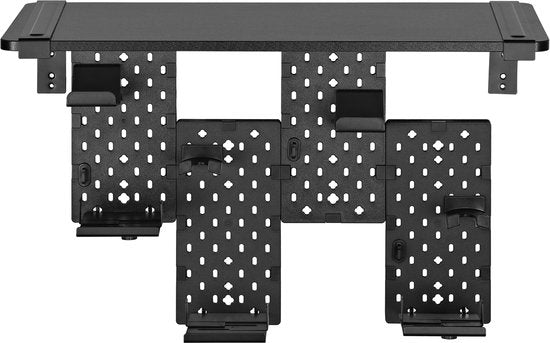 DMV - Etagère pour médias - rangement pour médias - pegboard - noir