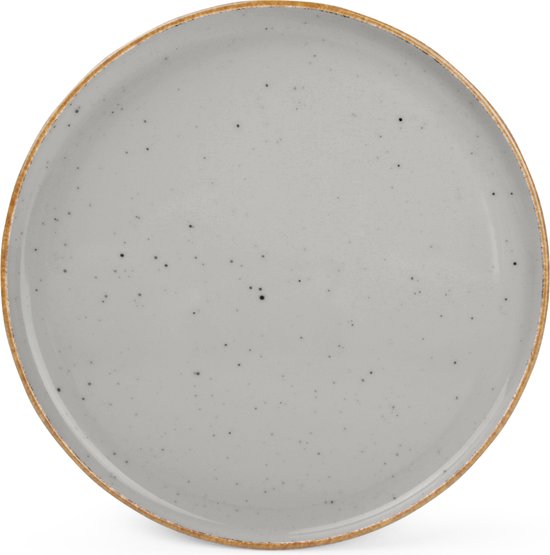 BonBistro Assiette plate 20cm Collection grise (Lot de 6)