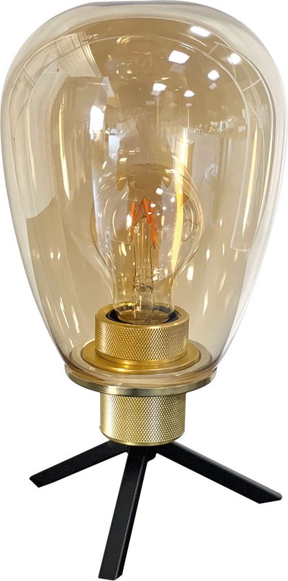 Lampe à poser Steinhauer Reflexion - ambre - métal - 15 cm - douille E27 - 2682ME