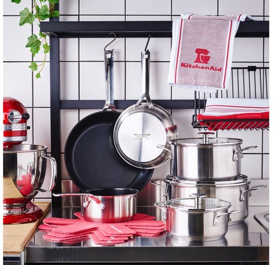 KitchenAid Stainless Steel Pan Set 7-piece | stainless steel / INOX - PFAS-free
