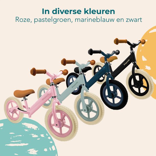 LifeGoods Vélo d'équilibre - 2-5 ans - Garçons et filles - Vélo d'équilibre - Rose