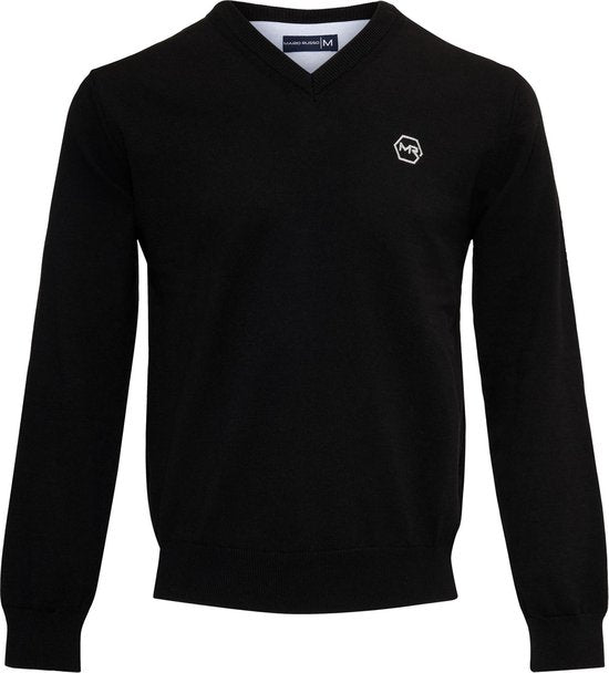 Mario Russo Pullover - Noir - Taille XXL - Schnit italien - 85% coton Pullover