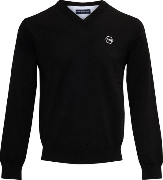 Mario Russo Pullover - Noir - Taille XXL - Schnit italien - 85% coton Pullover