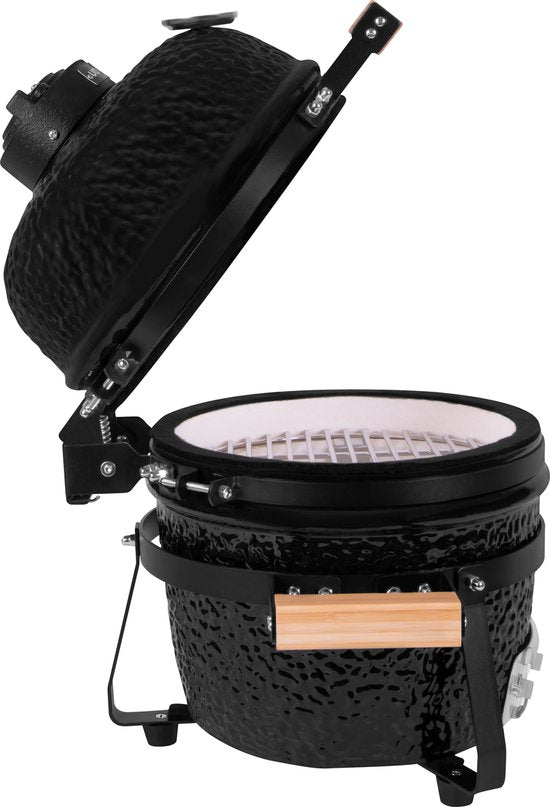 VONROC - BBQ - Kamado - 13" - Avec couvercle de protection, plateau et base - Barbecue au charbon de bois - Céramique