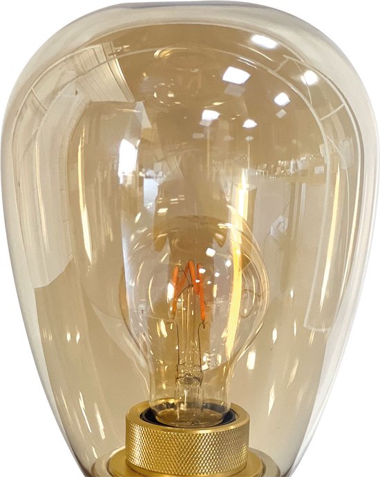 Lampe à poser Steinhauer Reflexion - ambre - métal - 15 cm - douille E27 - 2682ME