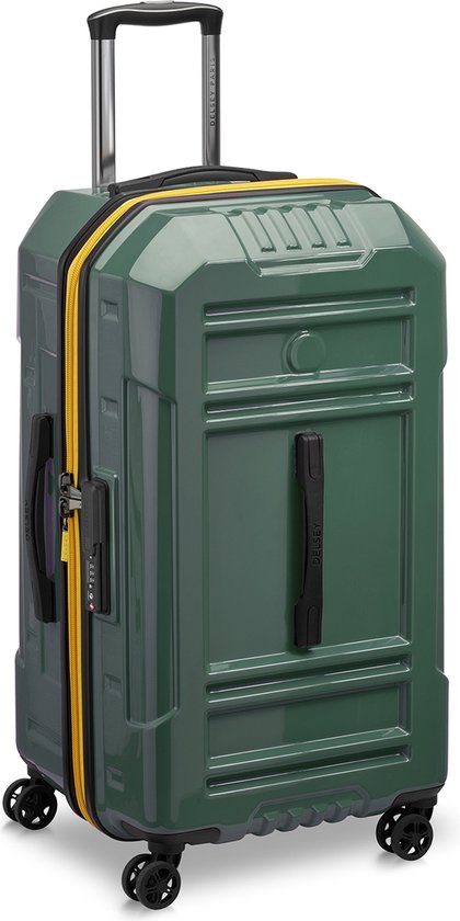 DELSEY PARIS Rempart Expandable 4 Double Rollers Trolley 73 Army Dark Green