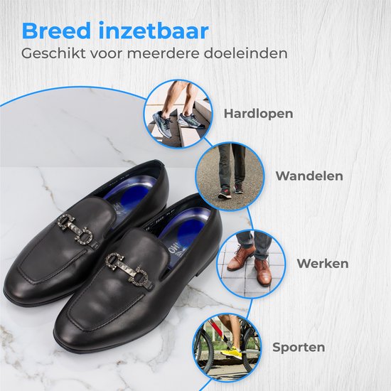 Nuvance - Heel Spur Orthotics - Heel Protectors - Insoles - Heel Spur - 2 Pieces for Size 39-45 - Blue