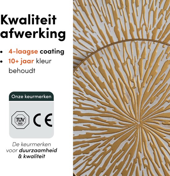 Nolt lampe à poser - lampe à poser chambre - E27 Lampe salon - Industriel - ⌀ 40cm - Or