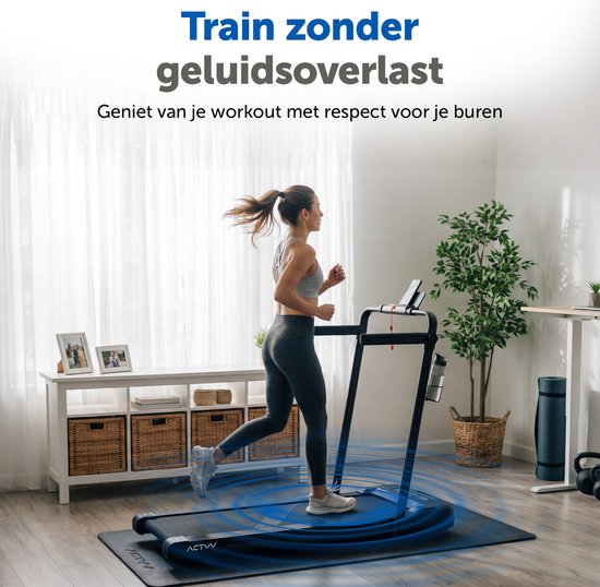 ACTYV Tapis de course pliable 1-12km/h - Avec huile de lubrification, tapis de protection - Tapis de course - Tapis de marche - Pour la maison - Électrique - Pliable V3