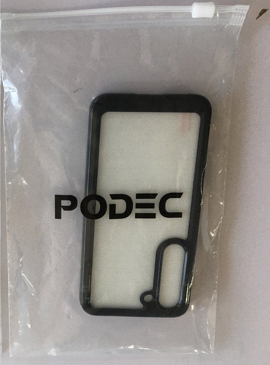 Podec Case Suitable for Samsung Galaxy S23 Black and Transparent Phone Case - Anti-Shock Case Cover with 2x Screen Protector
