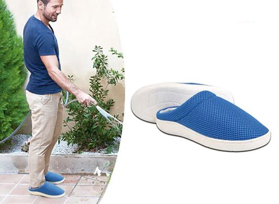 Stepluxe Slippers - Pantoufles en gel pour hommes et femmes - Bleu