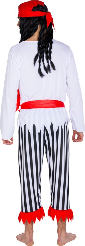 costume homme pirate capitaine borgne Henry S dressforfun - déguisement halloween - fête de carnaval - blanc - rouge