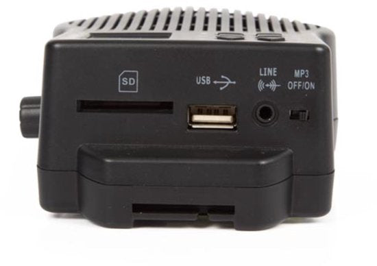 HQ-Power Amplificateur vocal portable, avec casque et sangle de transport, avec USB-SD et radio FM, 5 W, noir