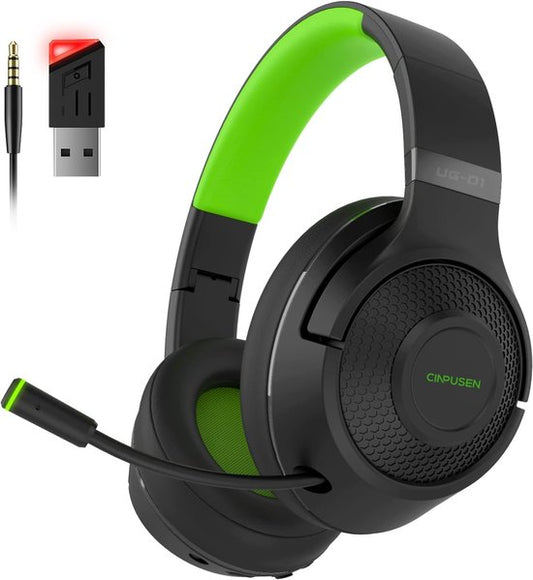 Fuegobird UG-01 Casque de jeu sans fil 2,4GHz - RGB - Casque Bluetooth - Multiplateforme - Convient pour PS4/PS5, Nintendo Switch - Noir