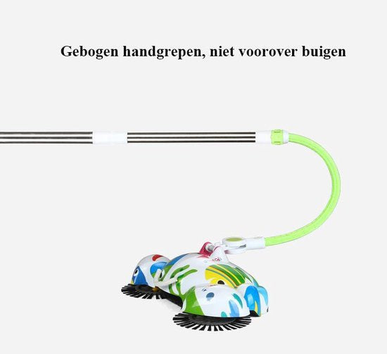 Long manche pliable Balai à main Quick & Clean Brosse à rouleau sans sac - Pelle et brosse - bleu