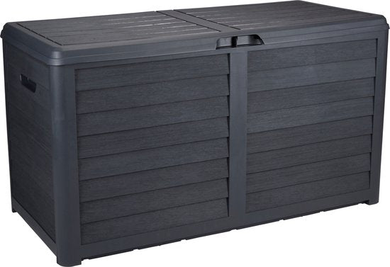 Lifetime Garden Boîte à coussins 420L - Boîte de rangement avec couvercle 117,3 x 65,3 x 54,8 cm - Boîte de jardin avec option de verrouillage - Utilisation dans le jardin et le garage - Boîte à coussins pour l'extérieur - Noir
