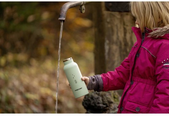 Bouteille isotherme FISCHER Fahrrad - 500ml - Acier inoxydable - Vert