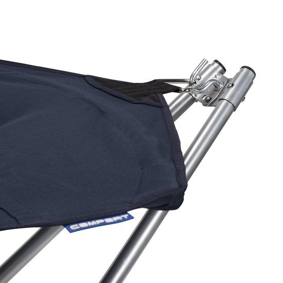 Campart Hamac avec support BE-0640 - Pliable et léger - Structure en acier - Capacité 150 kilos - avec sac de rangement - Bleu