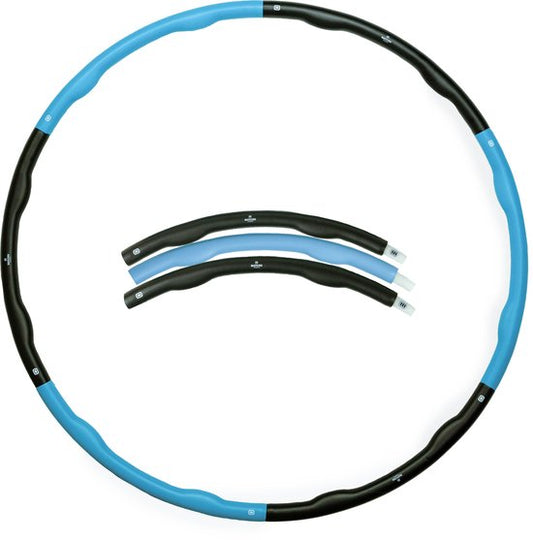 Matchu Sports - Hula hoop fitness - Waist trainer - Hula hoop - Muscles abdominaux - 2 KG - Ø 100 cm - Noir / Bleu