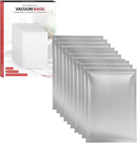 Aorakitchen Sacs sous vide pour aliments - Sacs sous vide pour aliments - Sans Bpa - Sacs de conservation sous vide - 70 pièces - 25x17 cm