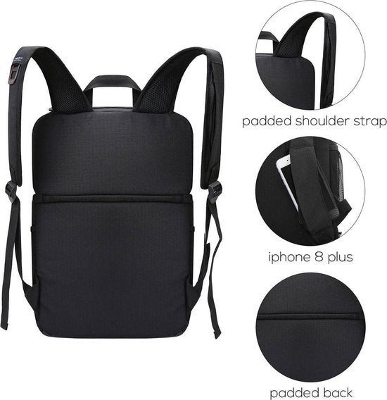 Sac à dos isotherme (28L) - Contient 16 canettes - Sac à lunch pour femmes et hommes - Noir