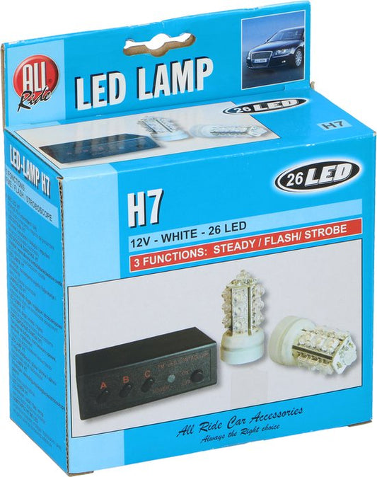All Ride H7 Car Lights - LED - 26 LED- 12 V - Lumière blanche