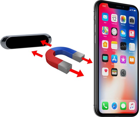 Support magnétique pour téléphone Dunlop - Petit et élégant - Montage facile - Couleurs multiples