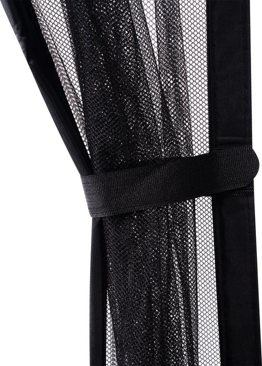 O'DADDY® Rideau de porte - Rideau anti-mouches - magnétique - moustiquaire de porte de luxe 100 x 230 cm - Noir Hor - Rideaux à cornes - Porte à cornes