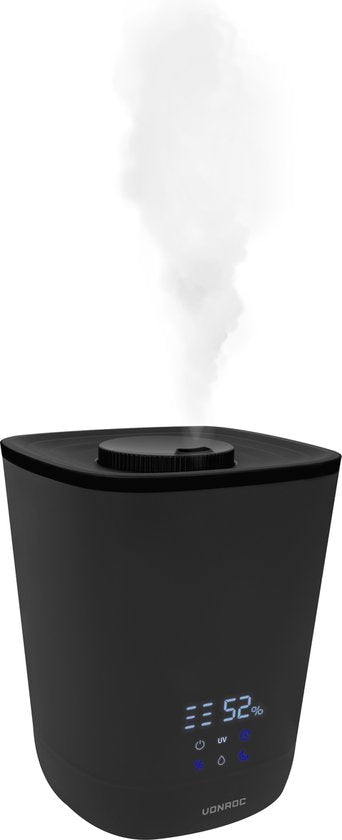 VONROC Humidificateur 4,5 litres - ultrasons - stérilisation UV - sortie de brume 360° - Télécommande incluse