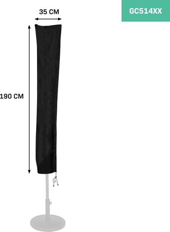 VONROC Housse de parasol S - 190x30cm - Pour parasols à manche jusqu'à 300cm - Universelle & pour GP503XX, GP507XX, GP508XX & GP514XX