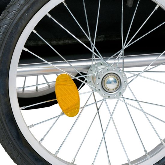 Dunlop Bicycle Trailer - Remorque pour vélo - Remorque pour vélo - Bagages pliable - Remorque pour vélo avec réflecteurs et housse de pluie ajustable - Jaune