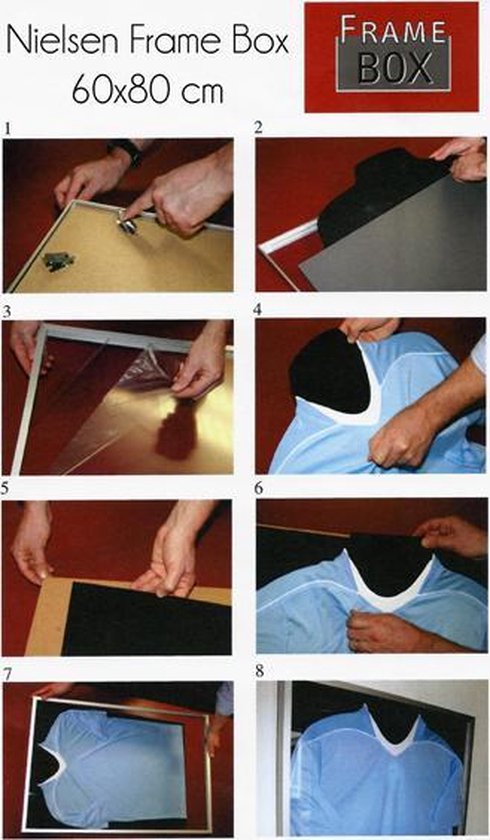 Frame Box, Cadre pour T-shirt, 60x80 cm, Argenté