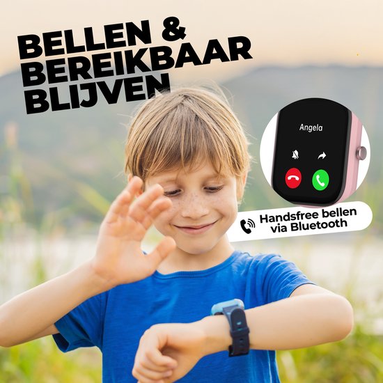 Denver Smartwatch Kids - Appel/SMS/Whatsapp - Pour Android & iOS - Podomètre - Activité du sommeil - Fréquence cardiaque, Moniteur de pression artérielle, Mode sport - SWK120RO