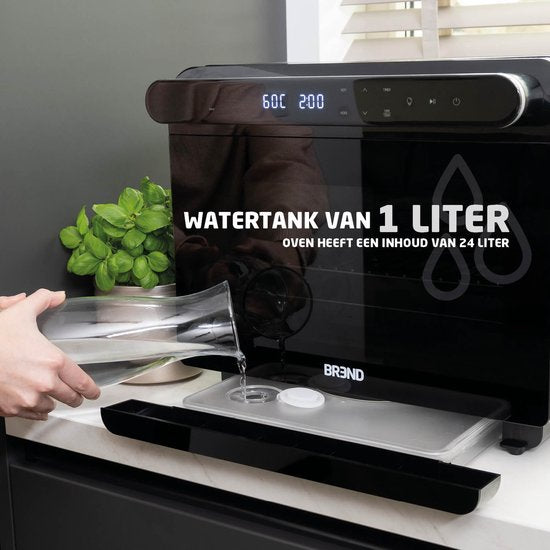 BREND BR-2234 Four à vapeur Airfryer Combi XXL autoportant - Affichage digital tactile - Autonettoyant - Minuteur - Rôtisserie - Avec accessoires - 24 litres