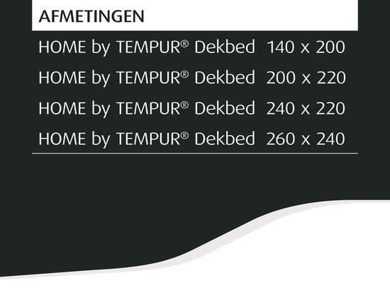 Home by TEMPUR® Elite White Cooling Duvet Lightweight - Couette d'été - 200x220cm - Extra longue - Duvet - Anti-acariens - Anti-allergie